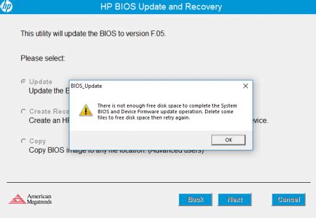 HP UEFI/BIOS update error - not enough space ??? - 2good4you.net