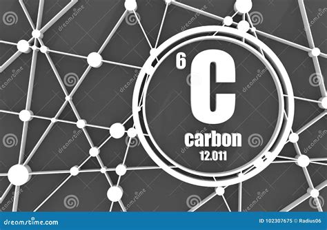 Carbon chemical element. stock illustration. Illustration of science ...