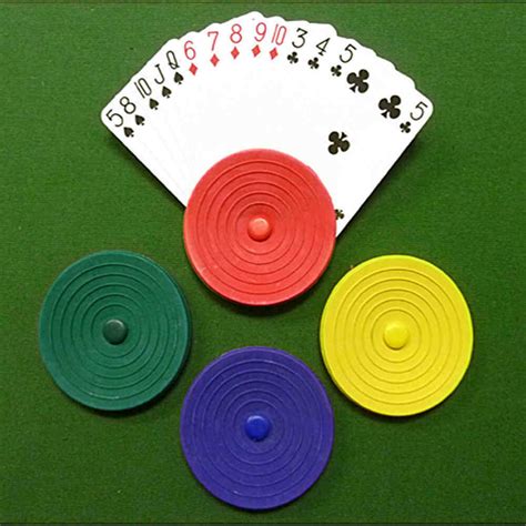 Round Playing Card Holder (set of 4)