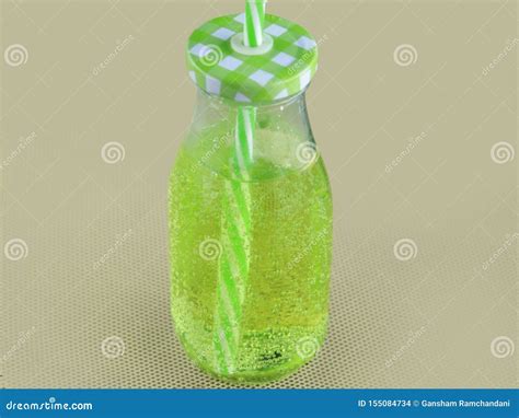 Green Apple Mojito Cocktail Drink Stock Photo - Image of lemon, citrus ...