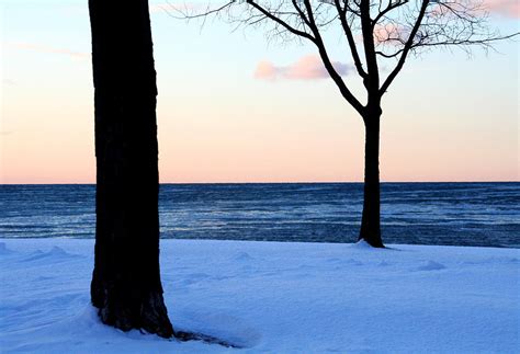 Lake Ontario Winter Sunset Photograph by Heather Allen - Fine Art America