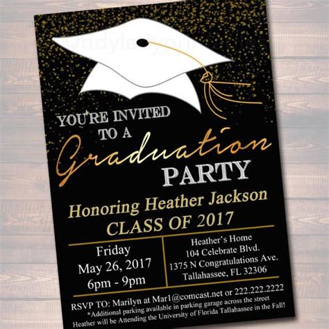 College Graduation Party Invitations Diy graduation party invitation ...