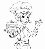 Chef Cartoon Coloring Pages sketch template