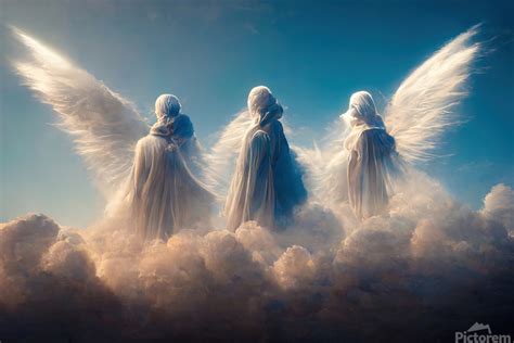 Angel on clouds in Heaven 02 by Matthias Hauser Wall Art