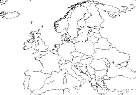 Blank map of europe and asia