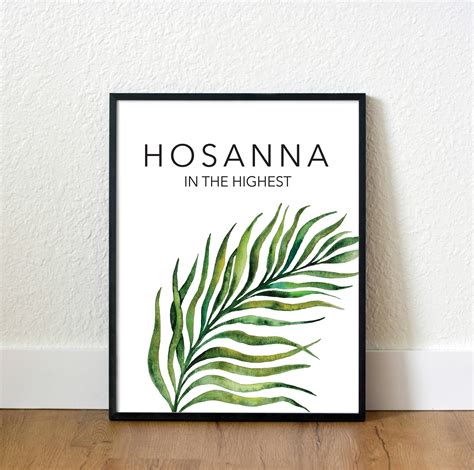 Hosanna In The Highest Printable Poster. LDS Easter Wall Art. | Etsy