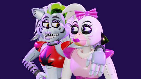 Roxanne Wolf and Glamrock Chica (Blender FNaF SB) by GwenAlvarez36 on ...