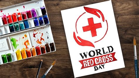 How to draw world red cross day 2018 | International red cross day - poster drawing - YouTube