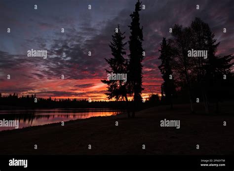 midnight sun over Fairbanks, Alaska! Stock Photo - Alamy