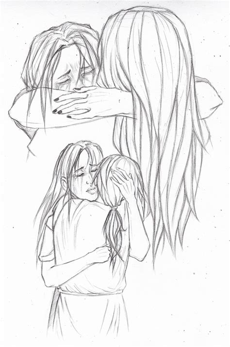 sketch: the mother's hug by lossie92 on DeviantArt