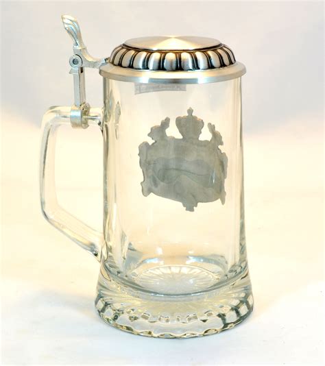 BAVARIAN CREST STEIN W/ ENGRAVABLE LID - German Beer Glasses , Steins ...