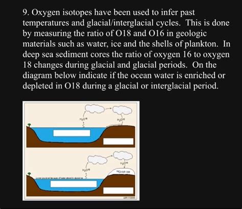 Solved 9. Oxygen isotopes have been used to infer past | Chegg.com