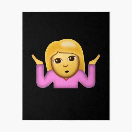 "Shrugging Girl Emoji " Art Board Print for Sale by abowlofsoda | Redbubble