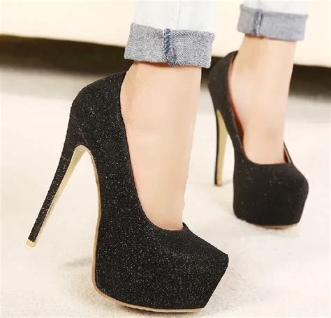 Aliexpress.com : Buy 2015 new arrival high Heels Party Girl Glitter Platform Women Shoes Pumps 4 ...