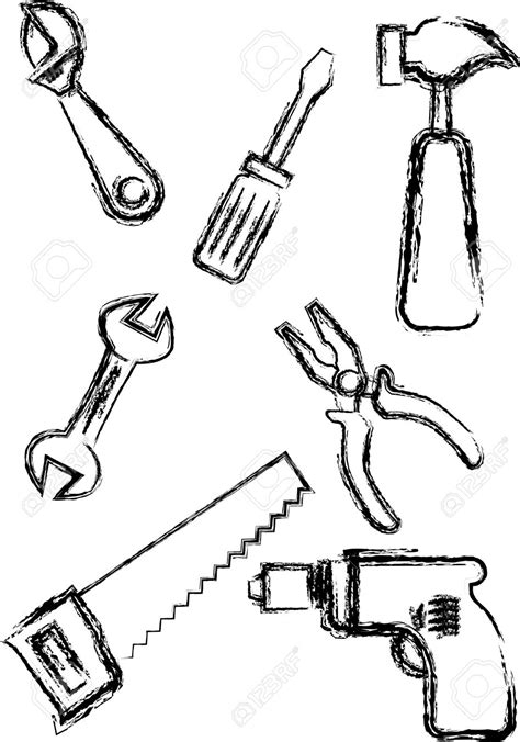 Hand Tools Drawing at GetDrawings | Free download