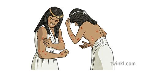 Plagues of Egypt Boils on Skin People Topics KS2 Illustration - Twinkl