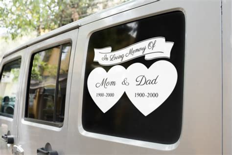 In Loving Memory Decal, Mom and Dad Memorial Decal, Car Decal, Truck ...