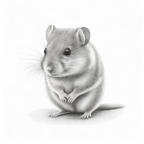 Premium AI Image | Realistic beautiful rat pencil sketch drawing ...