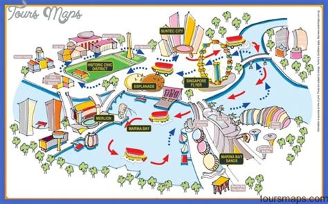 Singapore Map Tourist Attractions - ToursMaps.com