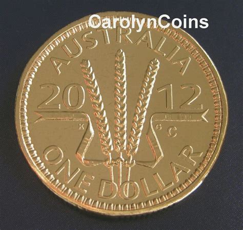 2012 $1 Wheat Sheaf Dollar Australian Coin " C " Canberra Mintmark UNC ...