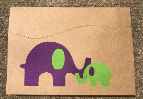 Elephant Mothers Day/Mother and Child Handmade Greeting Card | Etsy