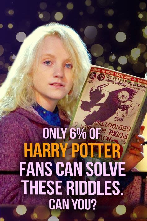 Harry potter quiz can you solve all of these mysterious riddles – Artofit