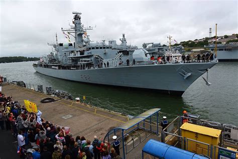 HMS Somerset returns to Plymouth. Royal Navy Facebook photo. | Royal navy ships, Royal navy ...