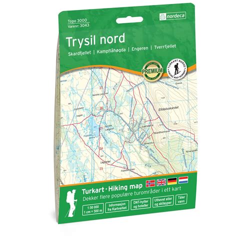 Trysil nord - Topo 3000 hiking map 1:50 000 - Water resistant | Norway's largest map store