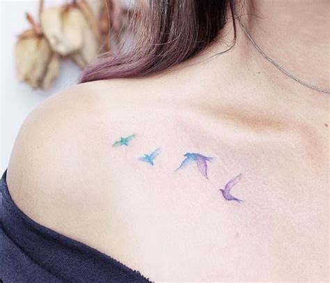 13++ Stunning Flying bird tattoo collarbone image HD