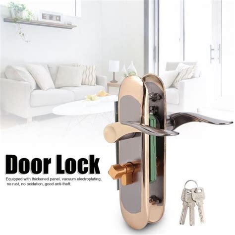 Verrou Door Handle Lock Set with Keys Household Indoor Aluminum Alloy ...