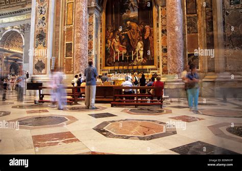 Italy Rome Vatican Interior of St Peter s Basilica Stock Photo - Alamy