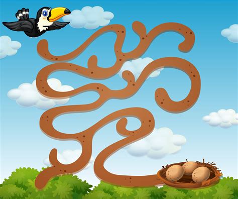 A toucan finding the nest game template 434274 Vector Art at Vecteezy