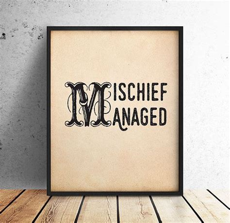 Marauders Map Printable Quote | Harry Potter | Mischief Managed | Wall Art | INSTANT DIGITAL D ...