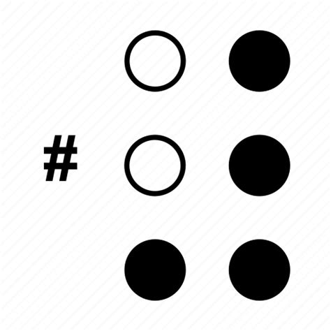 Braille, dot, language, number sign, sign icon - Download on Iconfinder