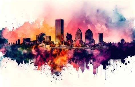 Portland Oregon Skyline Digital Art by Wes and Dotty Weber - Fine Art ...