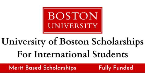 🇺🇸 Fully Funded: Boston University Merit Scholarships 2024 | International Students