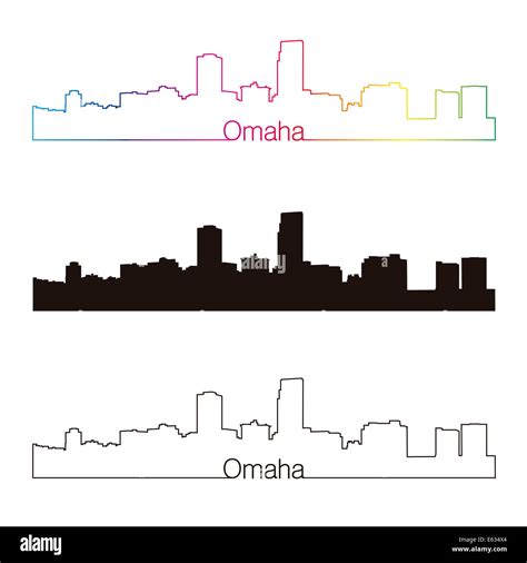 Omaha skyline linear style Stock Photo - Alamy