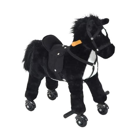 Stuffed Plush Black Horse Toy With Sound Caballo De Juguete Sobre ...