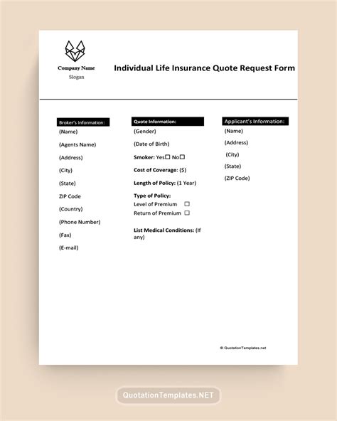 Free Insurance Quote Templates | Word, Excel, PDF