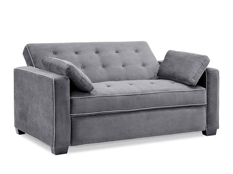 Augustine Loveseat Full Size Sleeper Moon Grey by Serta / Lifestyle