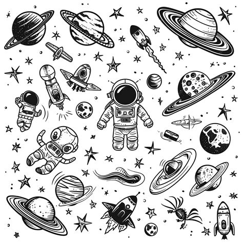 Premium Vector | Space planets coloring pages