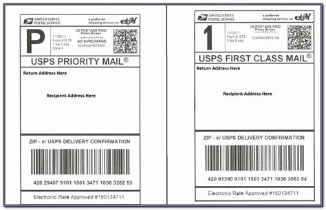Priority Mail Label Template Word