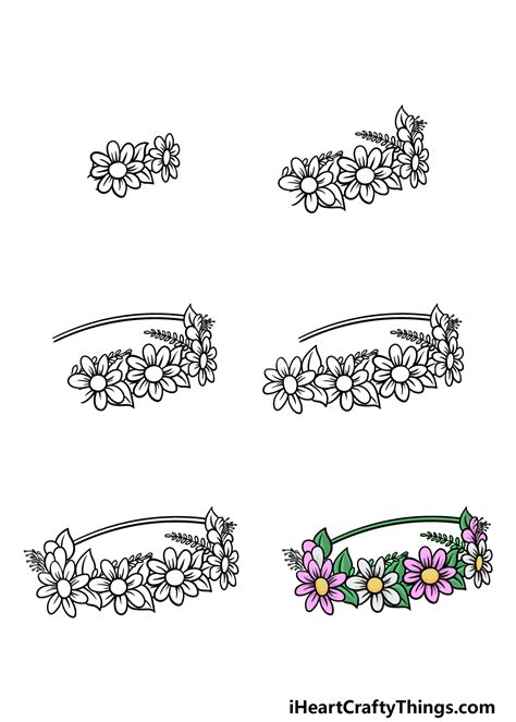 Crown Flower Drawing Images | Best Flower Site