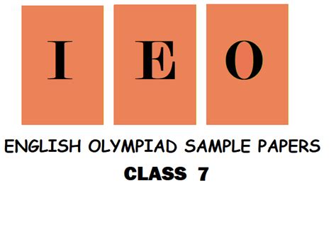 IEO English Olympiad sample papers | Olympiad tester