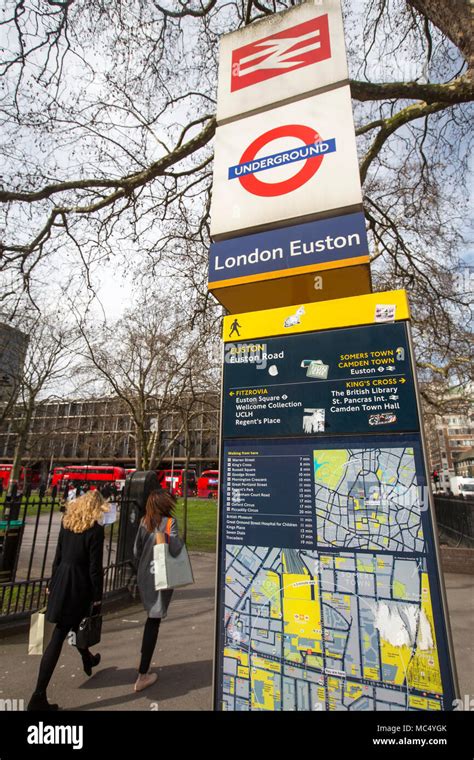 A map at Euston station, London, UK Stock Photo - Alamy