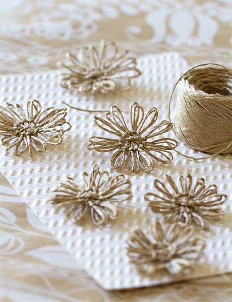 DIY Twine Flowers