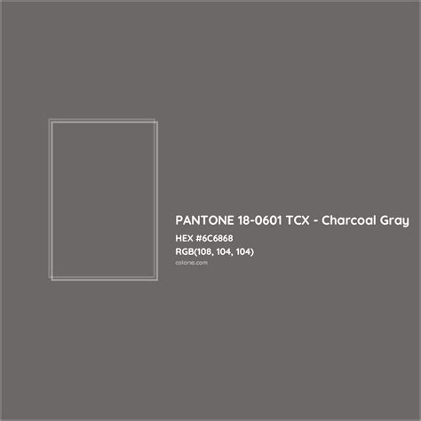 About PANTONE 18-0601 TCX - Charcoal Gray Color - Color codes, similar ...