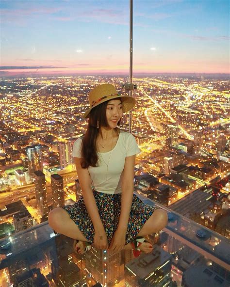 Gorgeous view from Skydeck Chicago during sunset ...