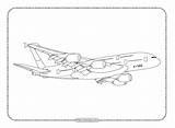 Free Printable Airbus A380 Coloring Pages  Airplane coloring sketch template