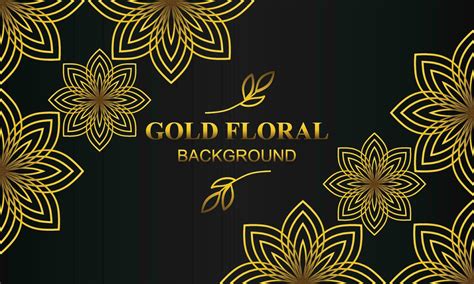 beautiful elegant gold floral background with floral and leaf ornament ...